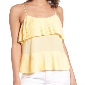 Leith Yellow Accordion Camisole
